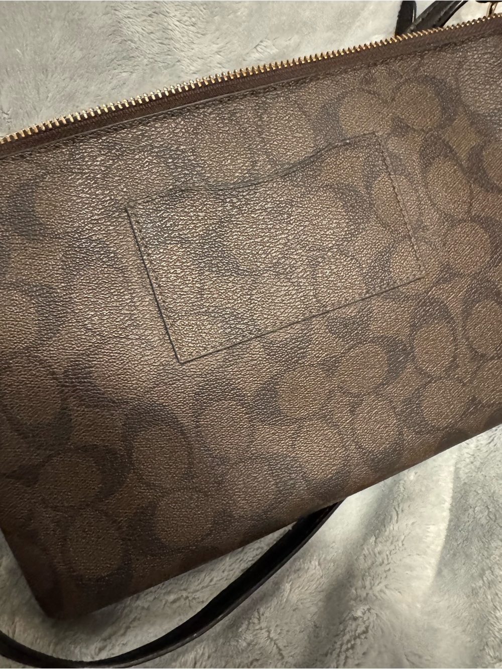 Coach Brown Signature Canvas Crossbody with Gold Hardware - Picture 3 of 5